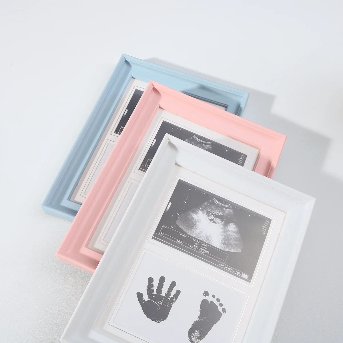 Newborn Photo Frame Footprint Ink Pad Hand And Footprints Growth Record Baby Photo Frame Props