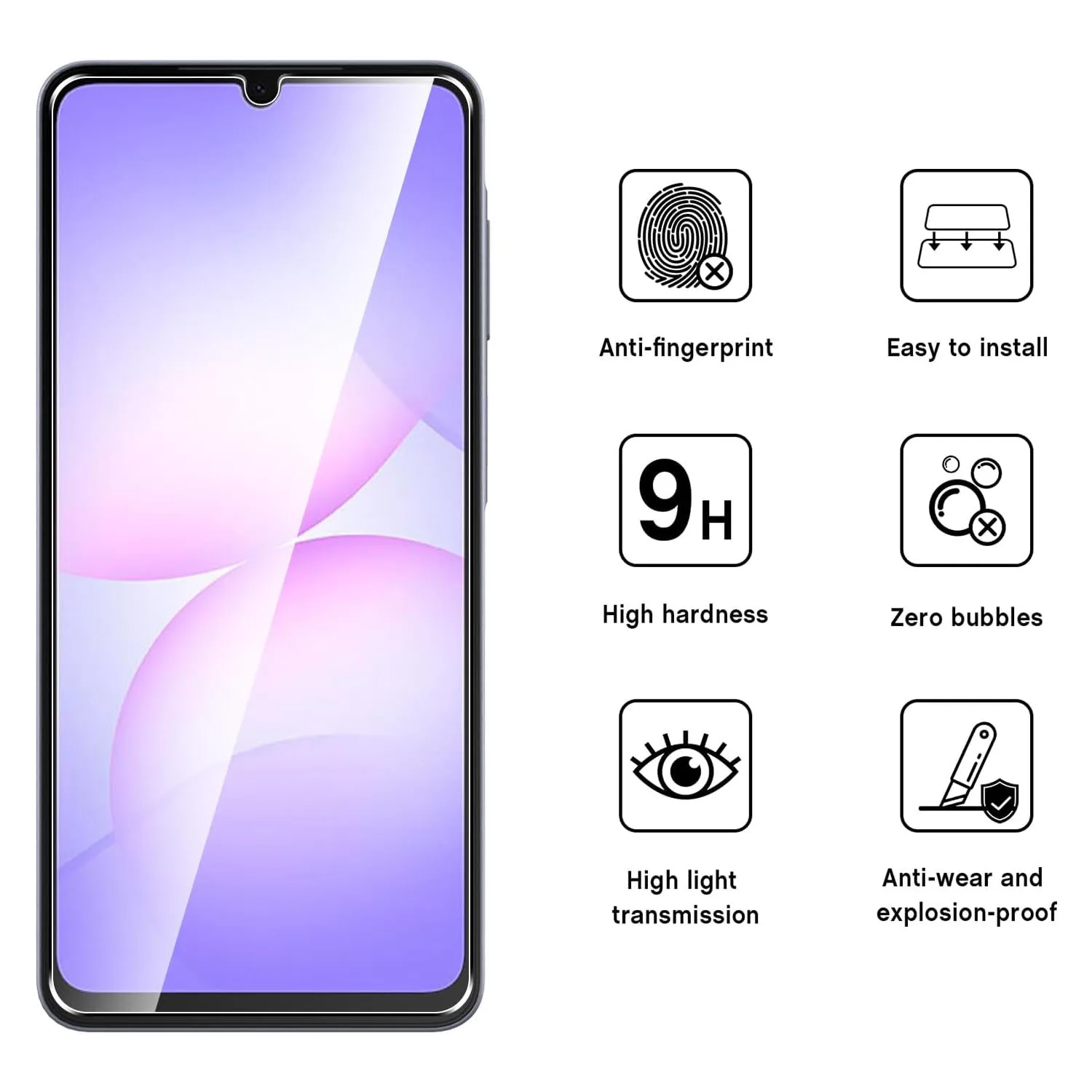 Premium Tempered Glass Screen Protector - 1/2/3/4 Pack