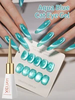 1Pc 10Ml Blue Cat Eye Gel Nail Polish Glitter Manicure UV LED Soak Off Nail Magnetic Gel Polish Nail Art DIY 3