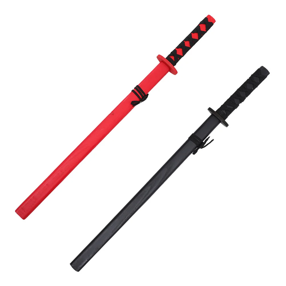 

2 Pcs Toy Japanese Samurai Child Paint Supplies for Kids Wood Interactive