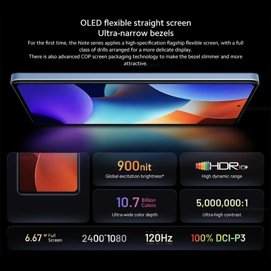 Global Rom Xiaomi Redmi Note 12 Pro+ NFC 120W Charge 5000mAh 200MP Triple Rear 6.67''OLED Flexible DotDisplay 5G Smartphone
