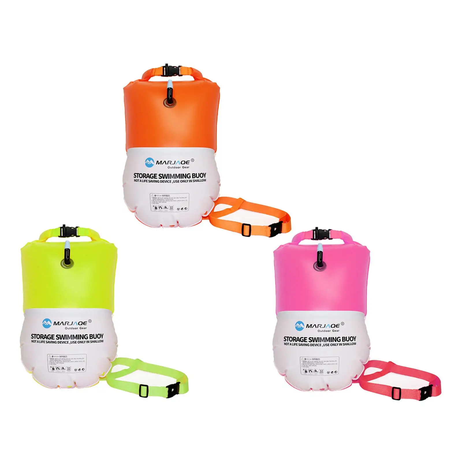 Swim Buoy Visible Float Dry Bag Open Water Swimmers Safe Swim Training