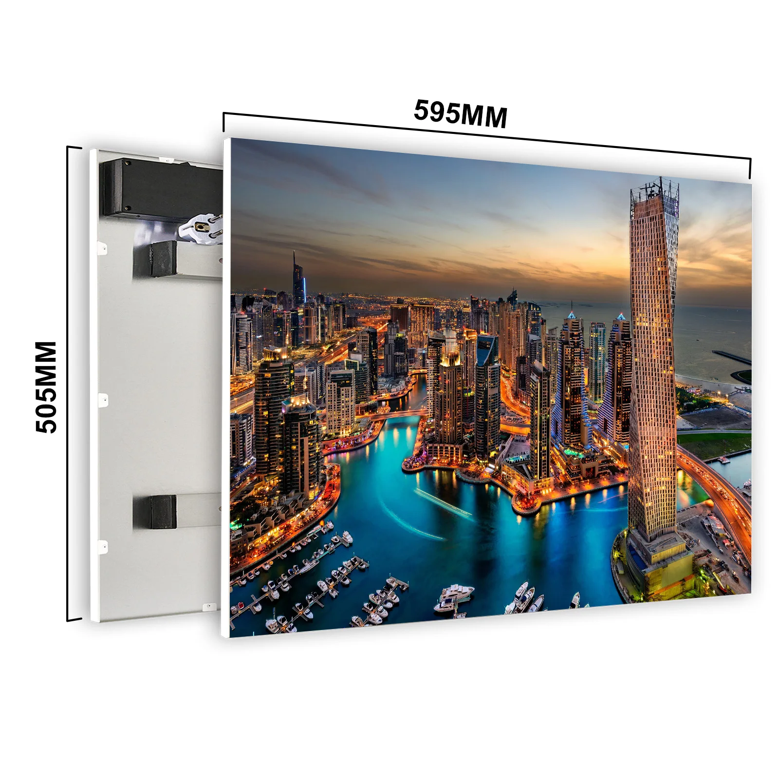 Enjoywear NF-300W Frameless Infrared Heating Panel Carbon Crystal Household Heater Wall Mounted Customizable Visual Effects