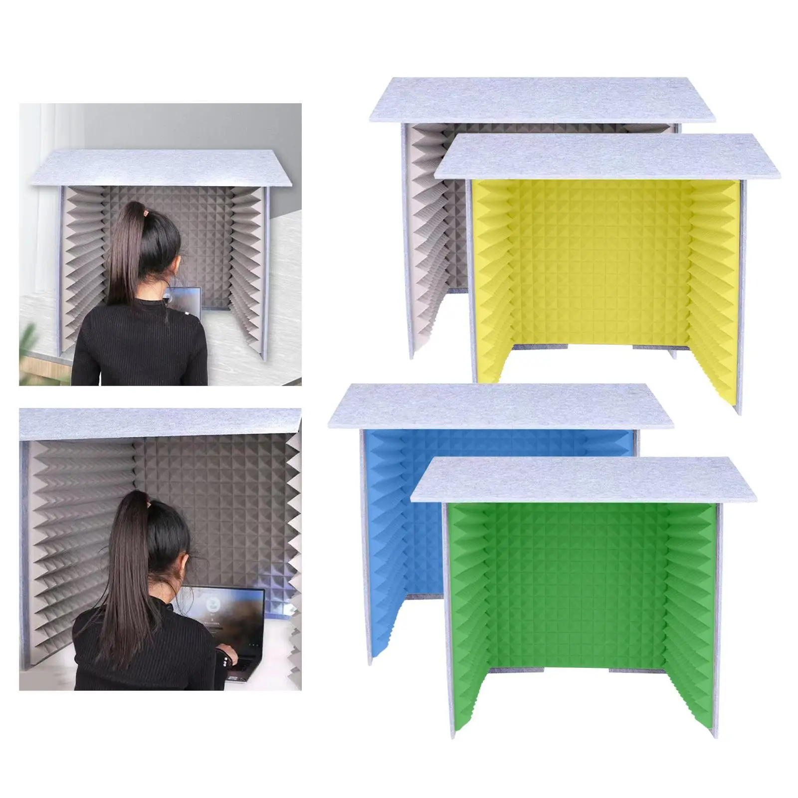 Portable Soundproof Booth Cover,Foam Panels,Studio Sound Recording,Sturdy Self Made Sound Box Vocal Absorbing