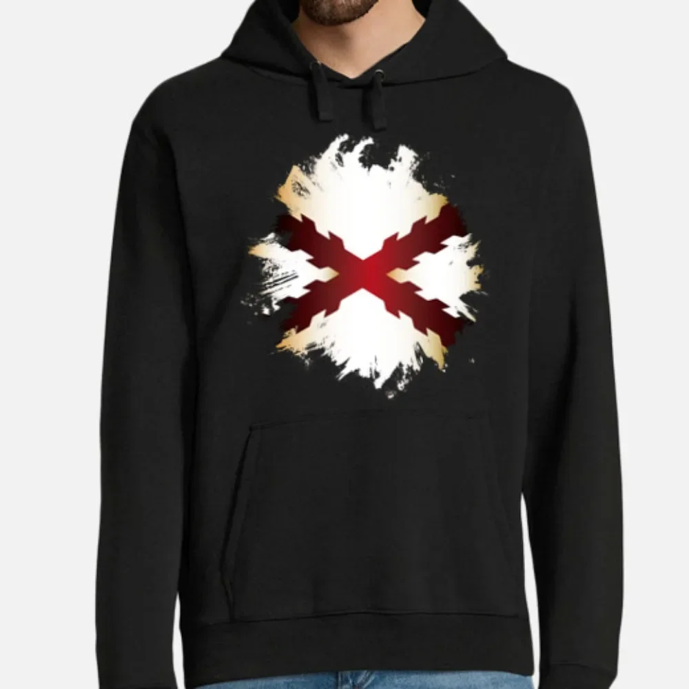 Tercios Cruz De Borgoña Men Hoodie Casual 100% Cotton Autumn and Winter Sweatshirt