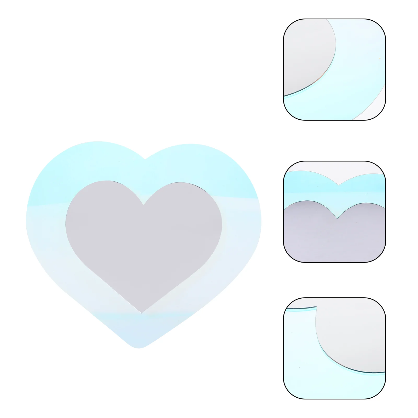 

Iridescent Wall Mirror Acrylic Heart Shaped Rainbow Mirrors Wall Hang Frameless Mirror Aesthetic Mirror Bedroom Living Room