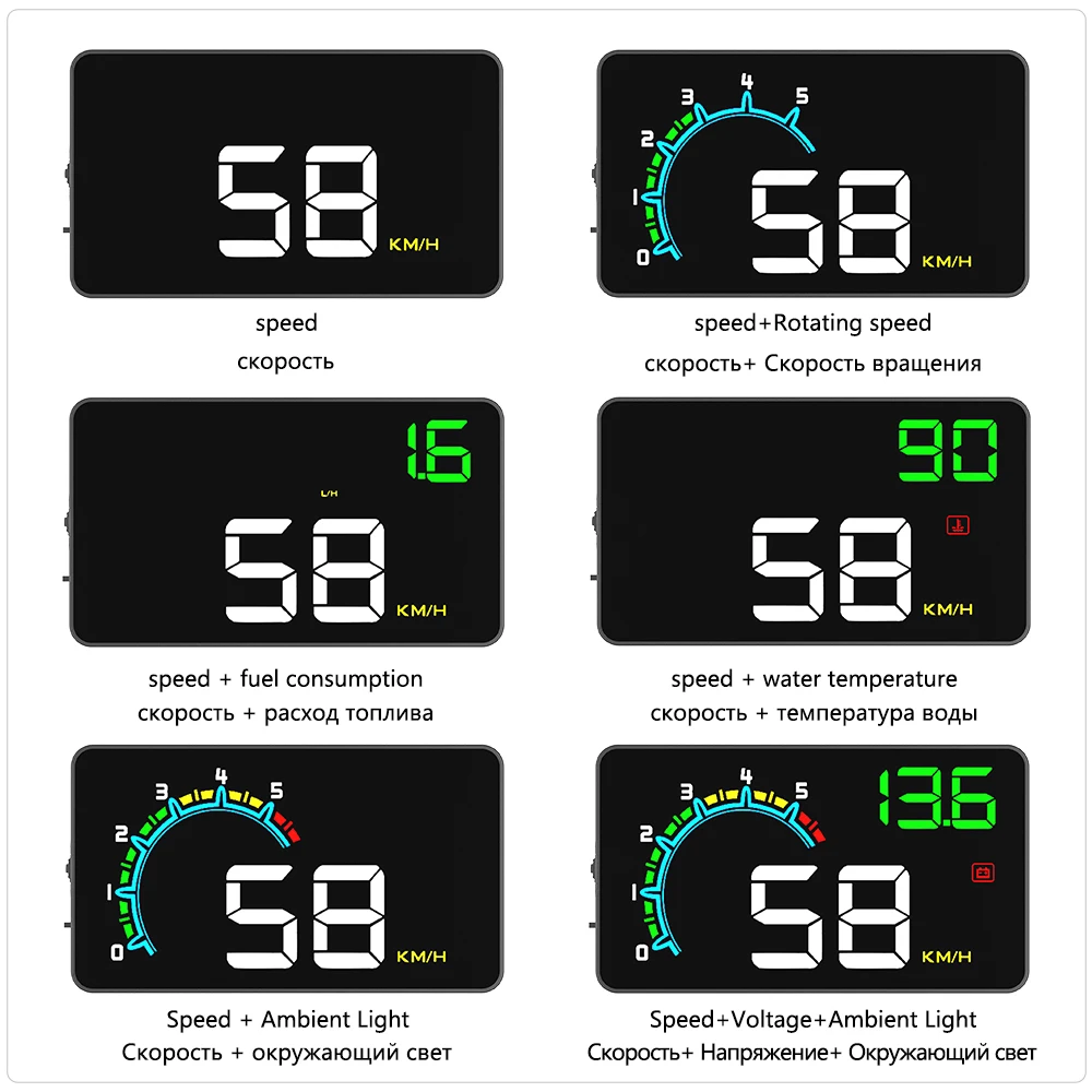 OANA HUD D3000 OBD2 ڵ  ÷,  , ڵ  ׼, LCD ˶  ӵ