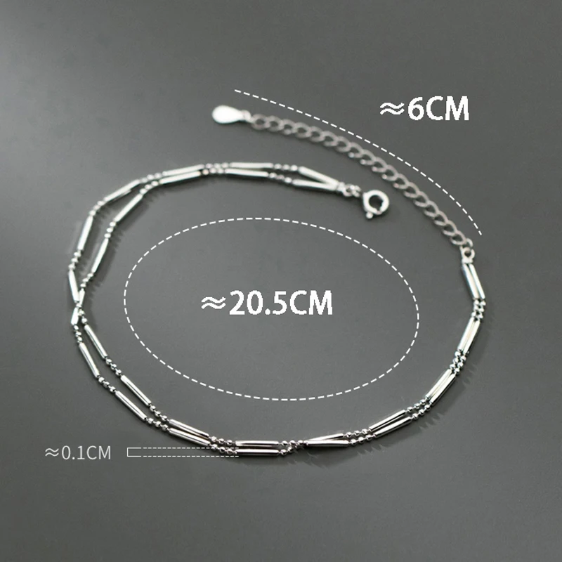 MIQIAO 925 Sterling Silver Anklets Woman Barefoot Tobillera Women's Leg Bracelet On The Leg Ankle For Feet Jewelry Chains