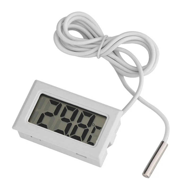 Digital Thermometer Mini Digital LCD Thermometer With Probe Indoor Convenient Temperature Sensor For Aquarium Fish Tank Home Fridge