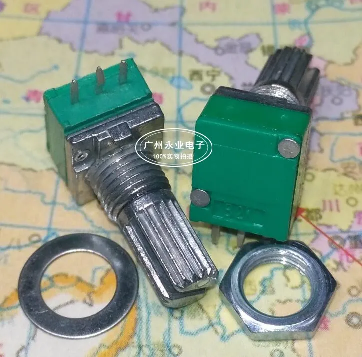 

10 шт. 3 фута RK097N одиночный герметичный потенциометр B2K B202 усилитель громкости длина ручки 15 мм
