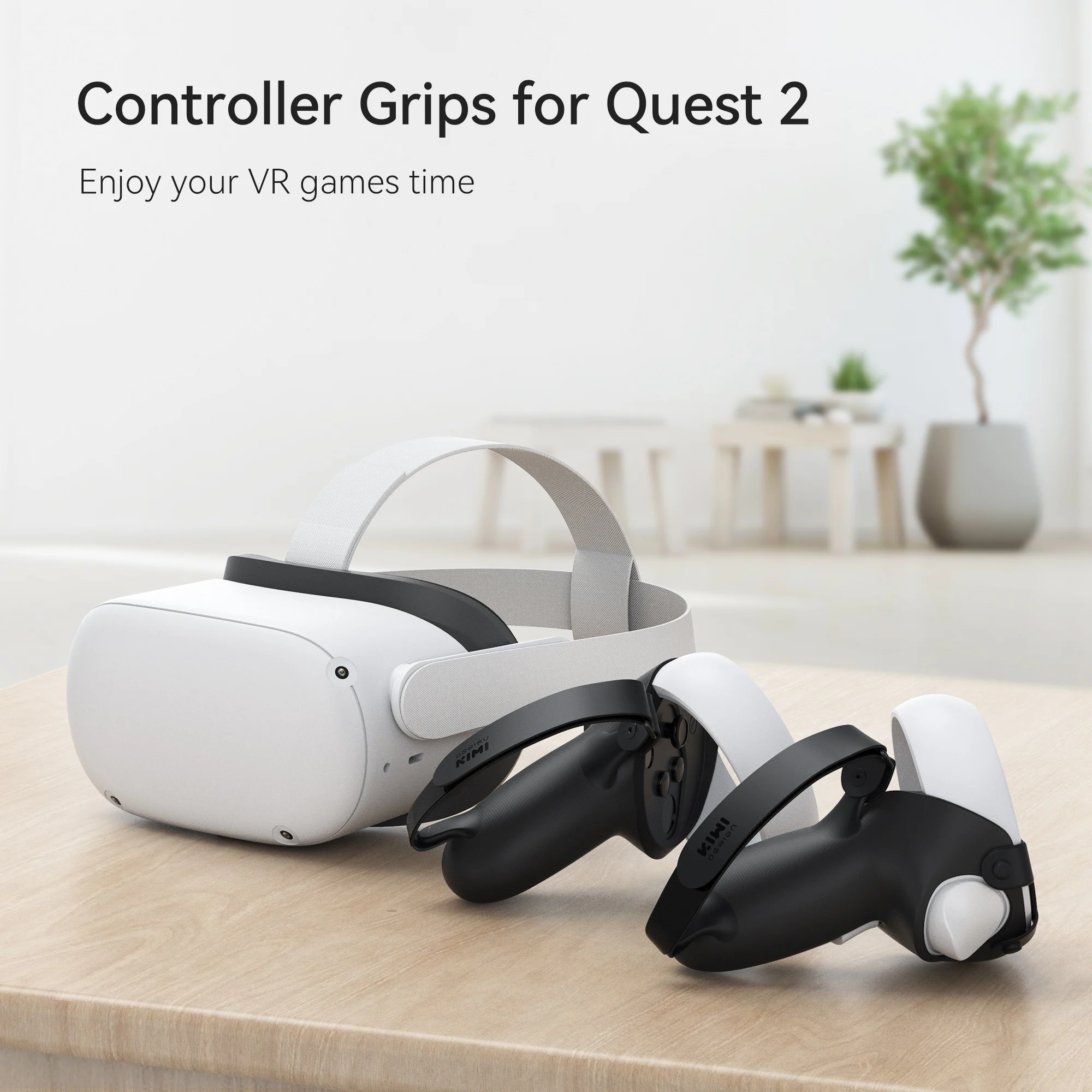 Grip Cover Quest 2 Accessories Touch Controller Grip Anti-Throw Handle Sleeve Adjustable Hand Strap KIWI design vr controller
