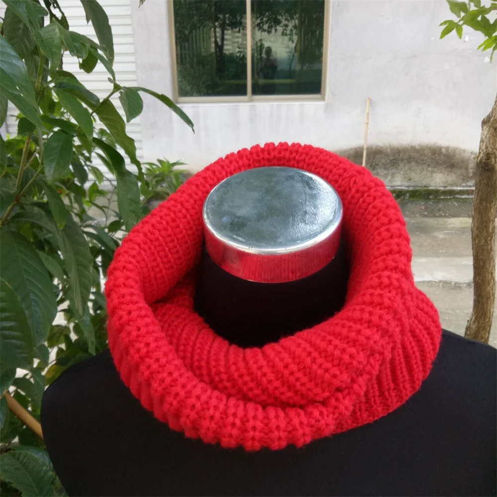 13 Colors Baby Knitted Scarf Solid Ruffle Neck Warmer Girls Kids Accessories Collar Circle Outdoor Winter Warm Scarves