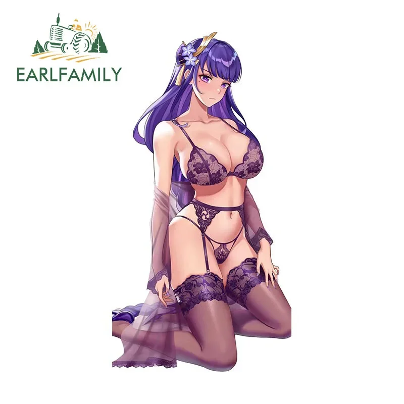 

EARLFAMILY 13cm x 6.9cm for Genshin Raiden Shogun Car Stickers Waterproof Motorcycle Decal Car Door Protector Vinyl Funny Decals