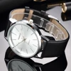 Luxury Women Watches 2023 New Stylish Silver Minimalist Business Ladies Quartz Watch Breathable Leather Steel Clock Reloj Mujer 5