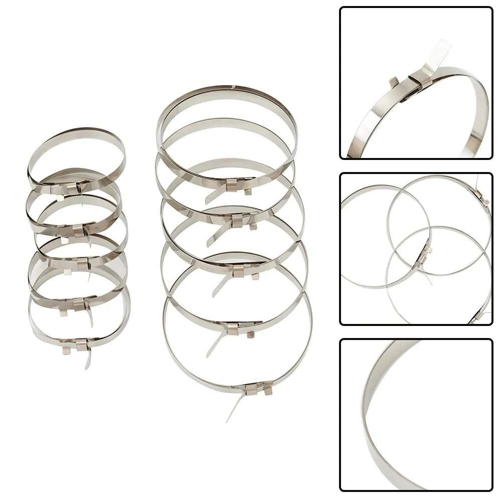 

10 Pc/set Car Accessories CV Boot Clip Kit Universal Stainless Steel Axle CV Boot Clamp Adjustable 5 Large And 5 Small Universal