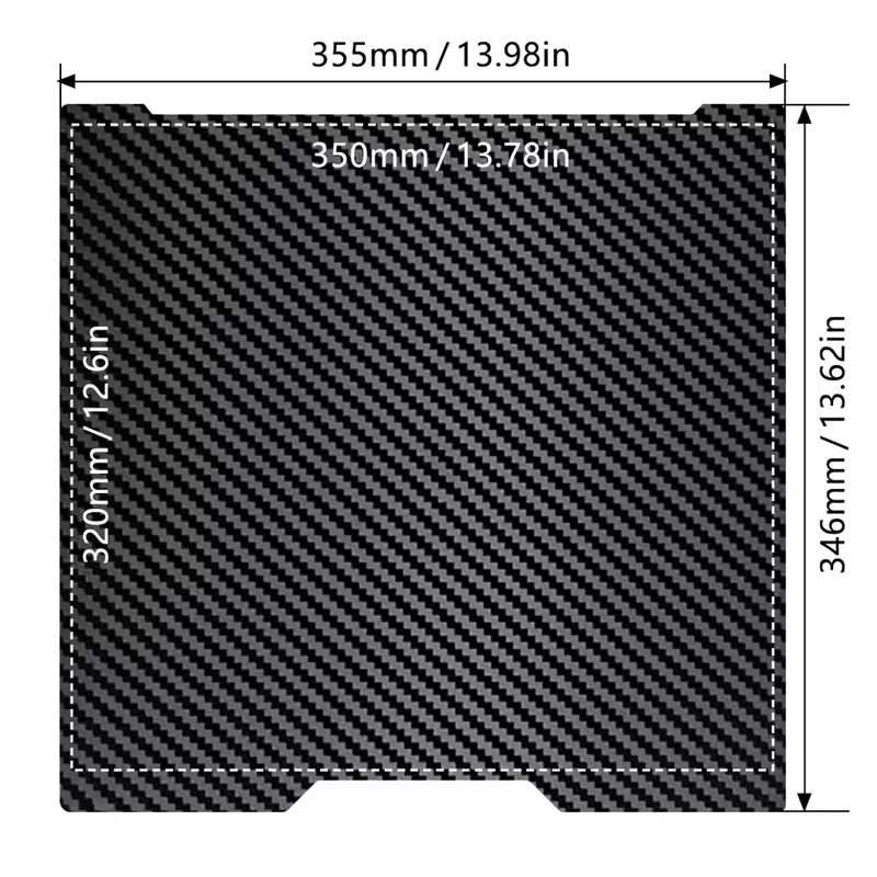 H2D H2S PEI Druckplatte 355x346mm Doppelseitig Glatt Strukturiert PET PEI Flexibles Federstahlblech für Bambu Labs H2D H2S Combo – Detail 2