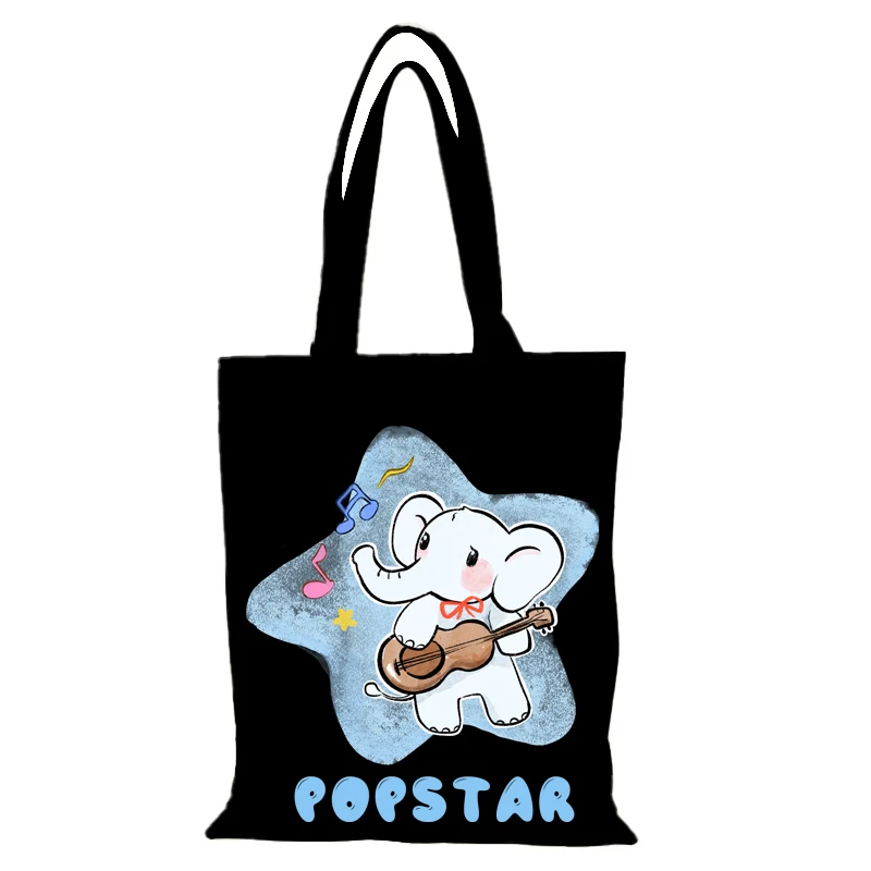 Cartoon Geschenktüte Niedlicher Mann Einkaufstasche Neue Handtaschen Damentaschen Damenhandtasche Eco Shopper Shopping Strandtuch Canvas Schulter die – Detail 8