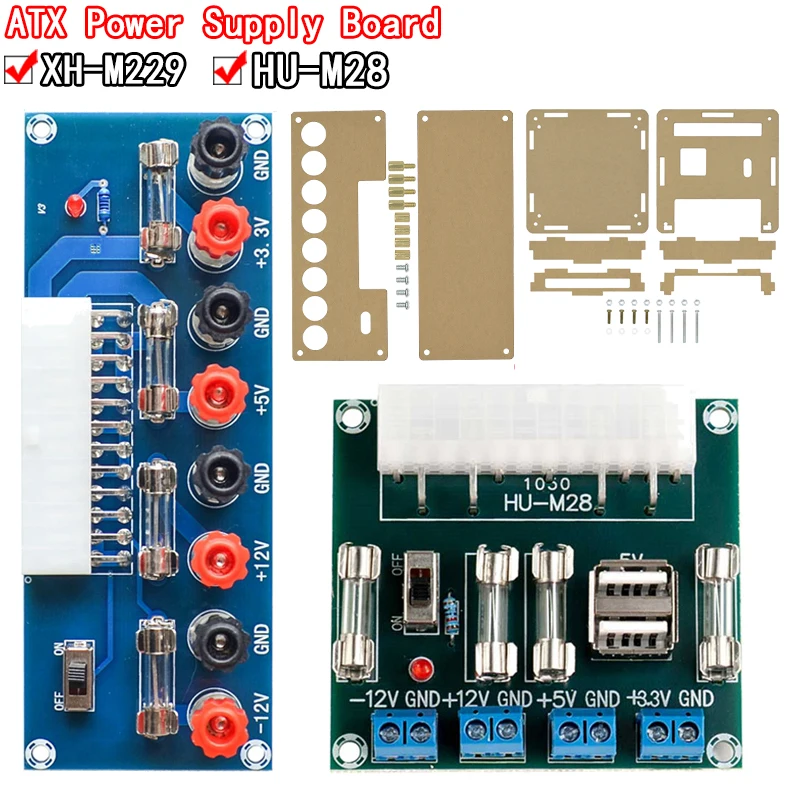 XH-M229 ATX Power Supply Tester - Desktop PC Power Transfer Board Test Module For Diagnosing PSU Issues