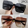 2PCS black brown