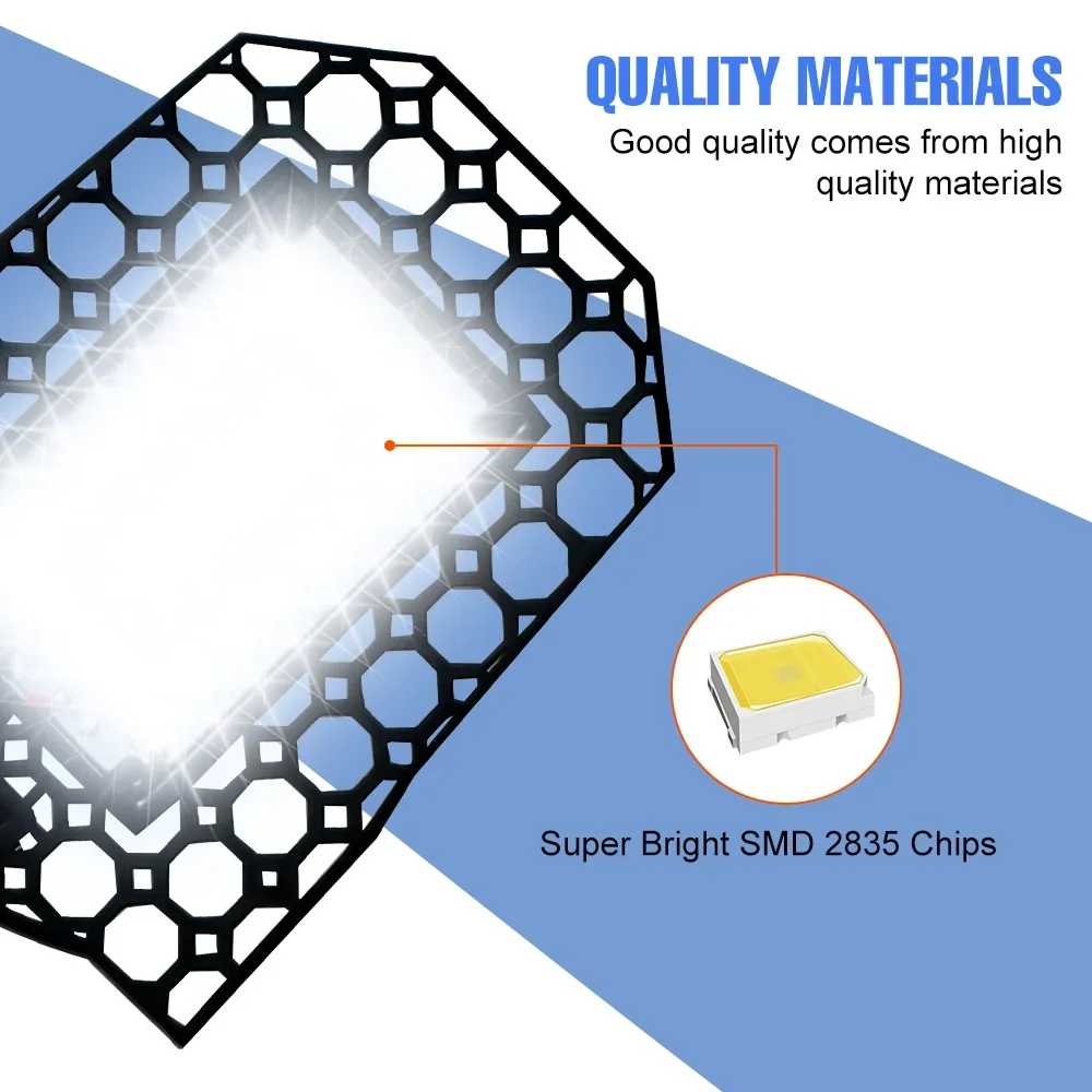 300W LED 전구 E27/E26 차고 램프 AC 220V 스포트라이트 변형 가능한 접이식 천장 조명 110V 가정용 창고 경기장 작업장용