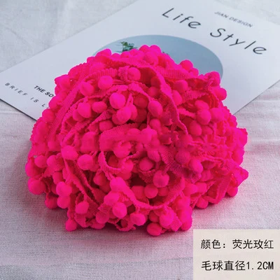 Vibrant Mini Pom Pom Lace Trim for Creative DIY Projects