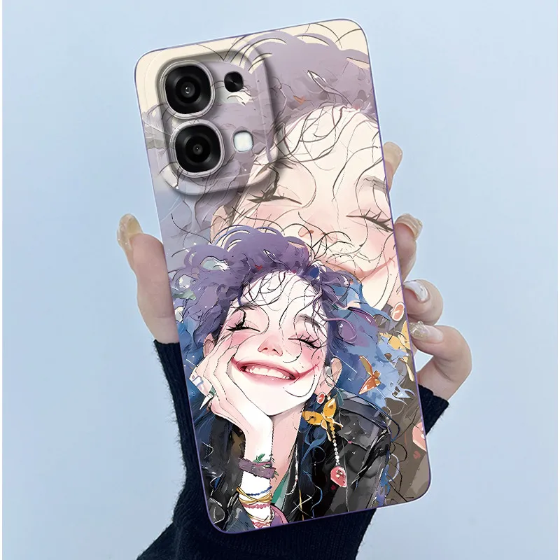 Floral Oil Painting Silicone Shockproof Phone Case - Fashion Simplicity Design