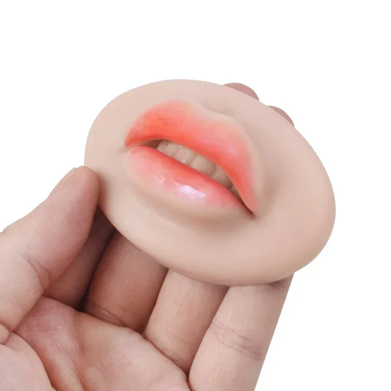Tattoo Practice Skin Soft Silicone Permanent Makeup Lip Blush Tattoo Training 3D Reusable Lips Mold For Makeup Artists