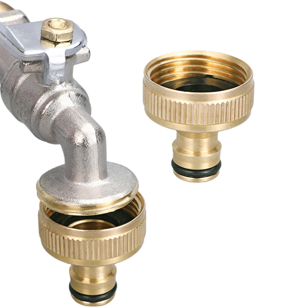 

Fitting Hose Tap Connector Garden Adapter Golden Replacement Water Pipe Connector 36*31mm Brass+Rubber Durable