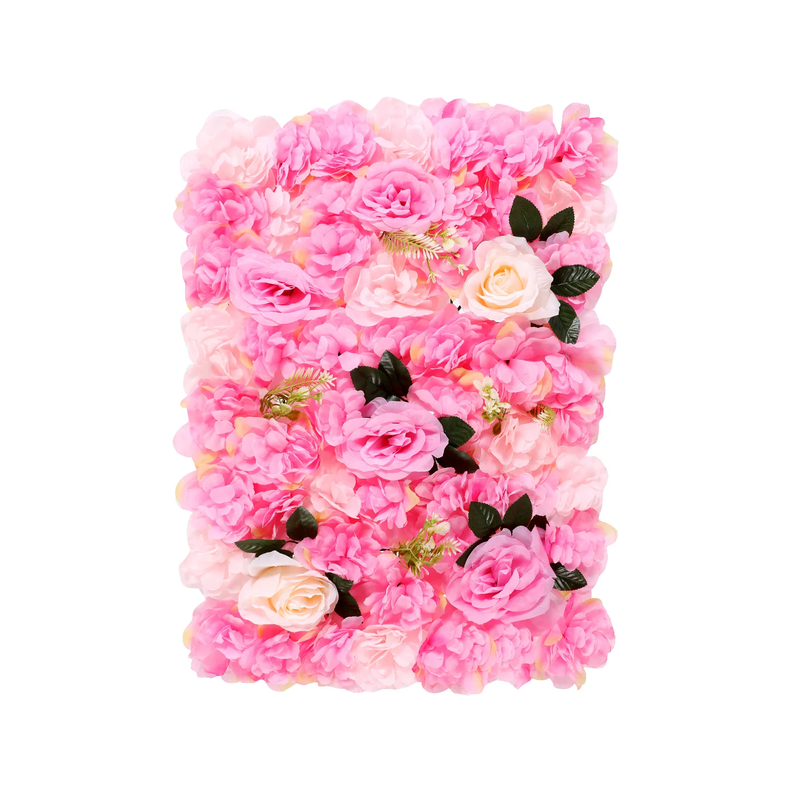 12er-Pack Rosenblütenwand, Künstliche Blumen-Kulisse, Dunkelrosa Dahlie und Aalgras-Set, Hochzeits- und Party-Fotokabinen-Dekoration – Detail 2