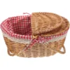Wicker Basket with Handles Cute Baskets for Gifts Picnic Lid Woven 4
