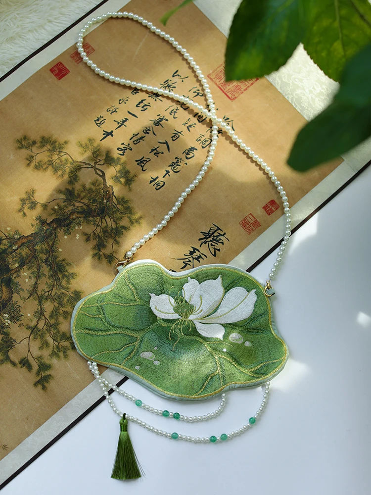 Hanfu Embroidered Bags Handmade Bag Crossbody Shoulder Han Chinese Clothing Accessories