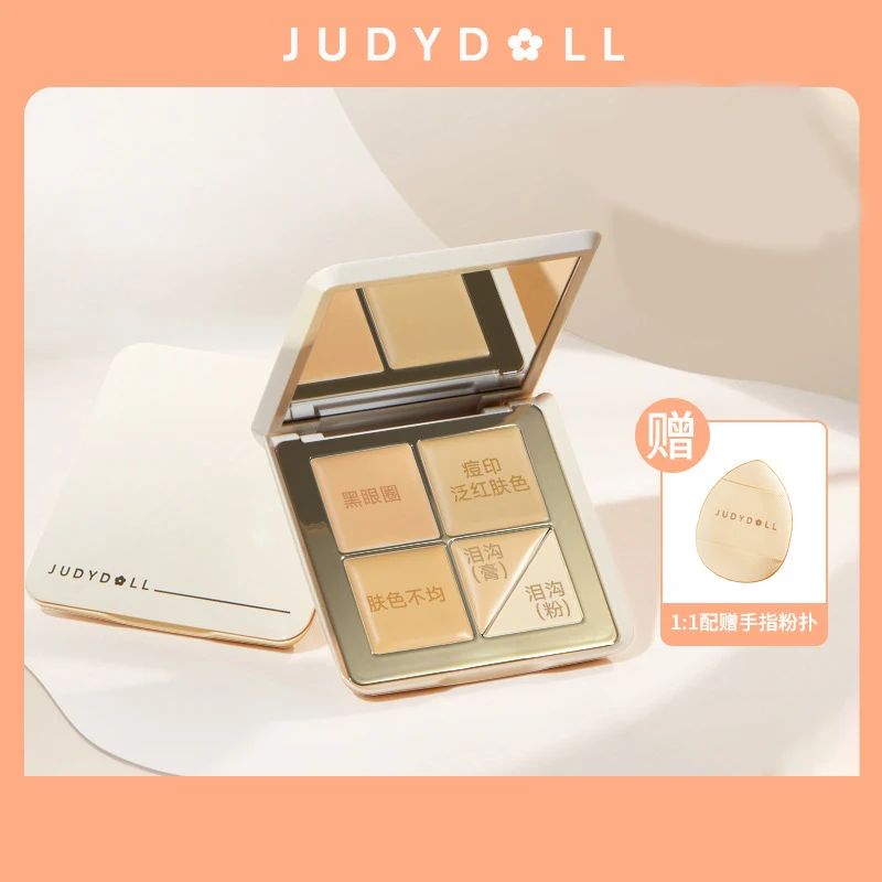 

Judydoll 5 Colors Concealer Palette Facial Concealer Highlighter Acne Tear Dark Circles Under The Eyes For Beginners Face Makeup