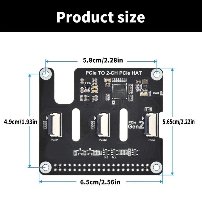 PCle to 2 Channel PCIe FFC Expansion Board for RPi 5 Perfectly