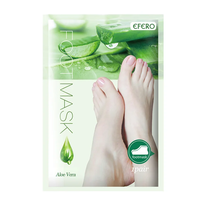 

1Pair Moisten Aloe Vera Exfoliating Foot Mask Scrub Socks for Pedicure Socks Remove Dead Skin Heels Foot Peeling Mask for Legs