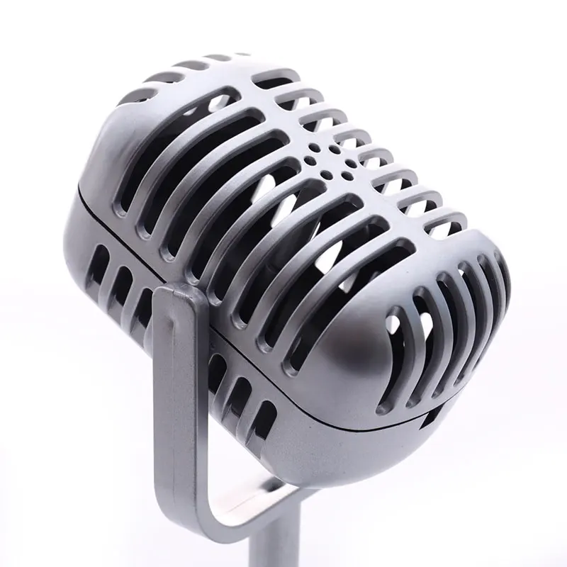 Simulation Classic Retro Dynamic Vocal Microphone Vintage Style Mic Universal Stand For Live Performanc Karaoke Studio Recording gaming microphone