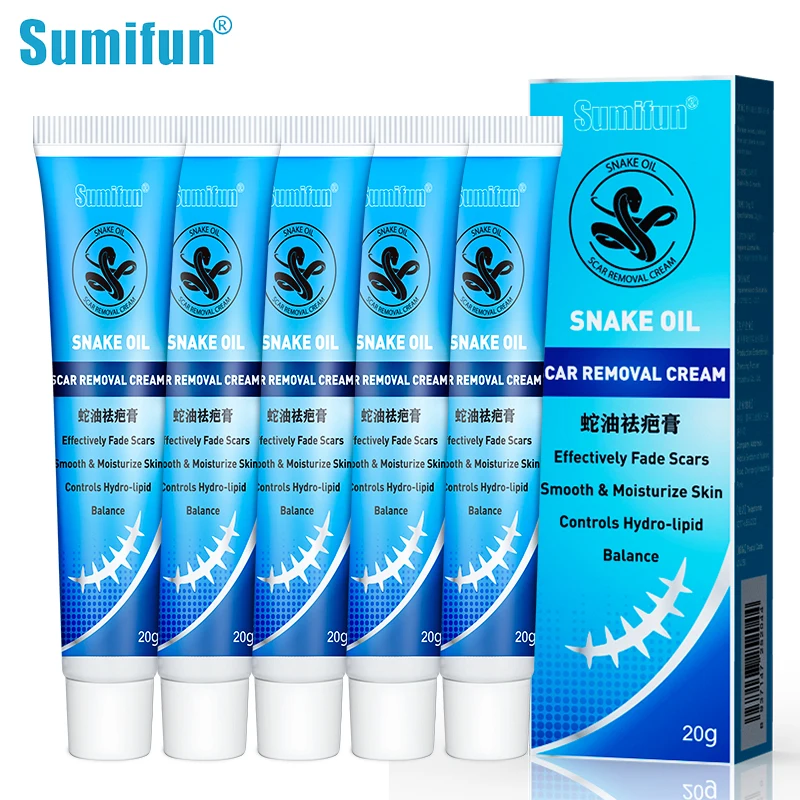 10Pcs Sumifun Scars Removal Cream Snake Oil Fade Face Pimple Burns Scar