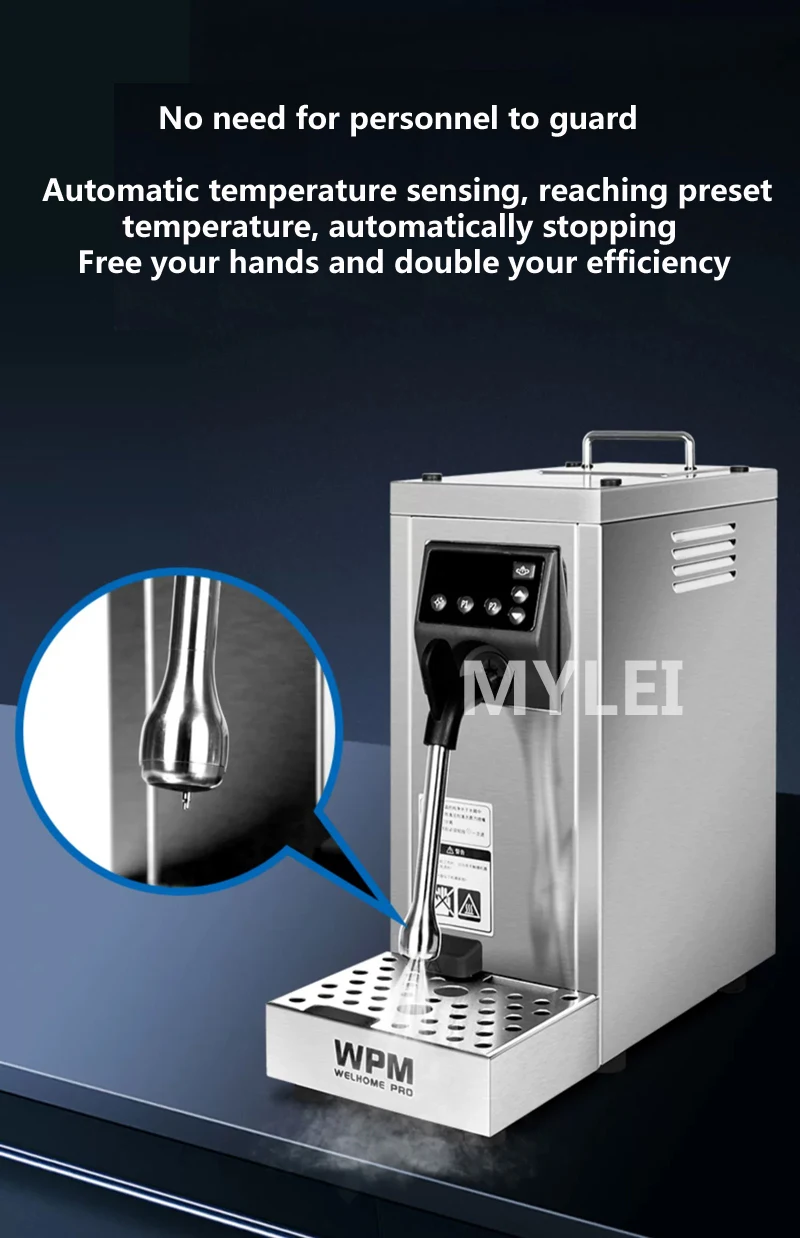 220v Electric Steam Milk Frother Commercial Milk Foaming Machine Coffee Shop Professional Milk Steamer