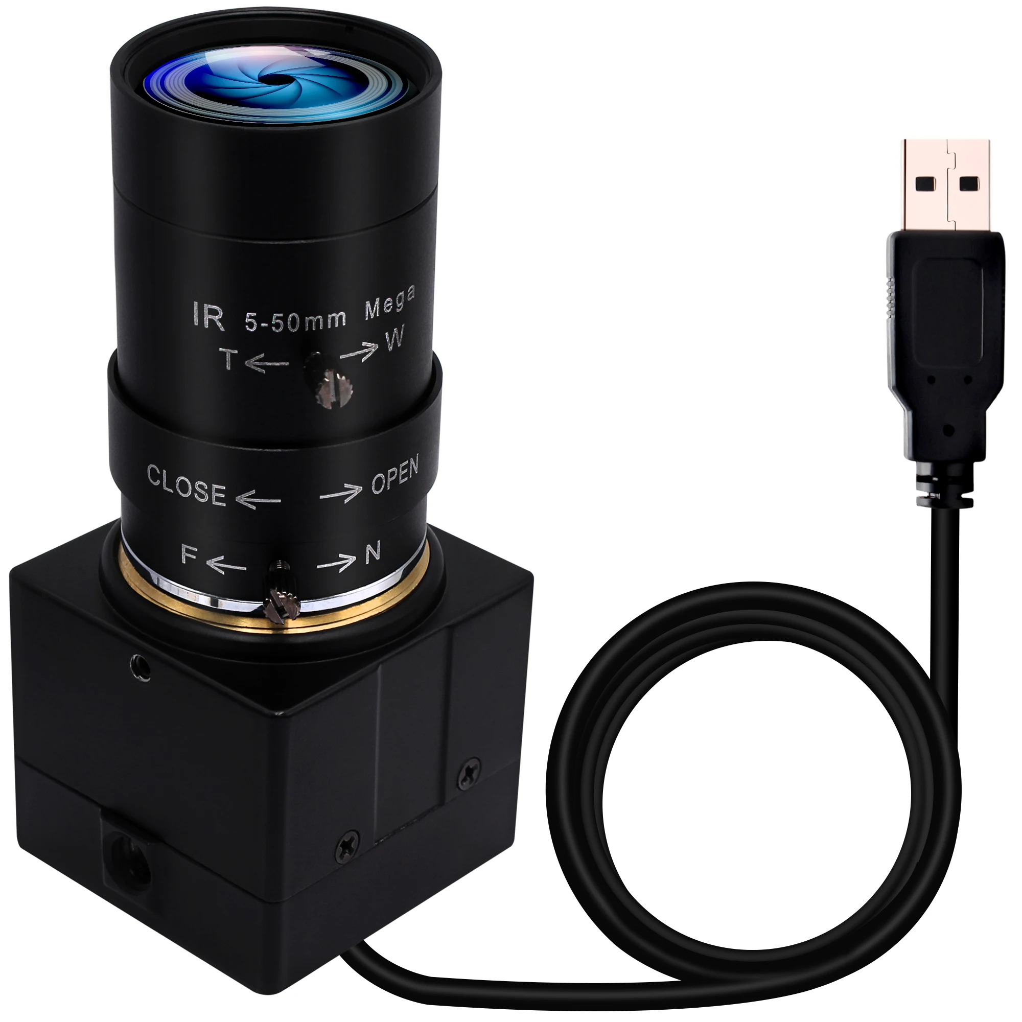 ELP 1280*720 HD USB Webcam 5-50mm Varifocal Lens OV9712 CMOS