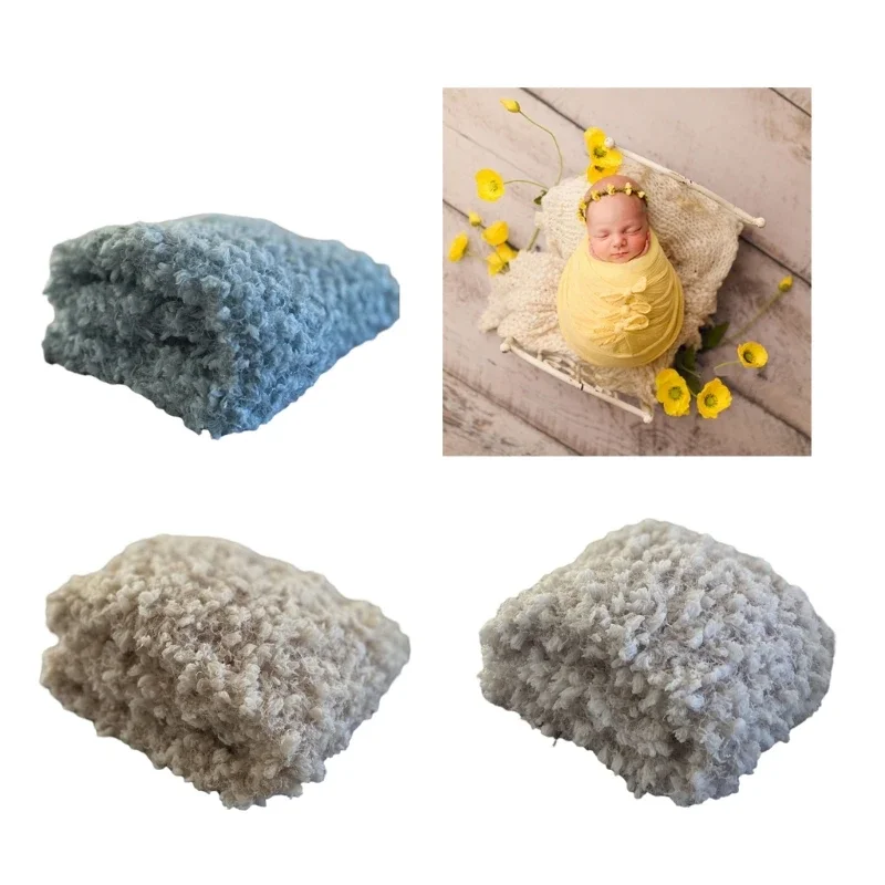 

Newborn Photography Props Crochet Blanket Posing Props Baby Photoshoots Props Photo Backdrop Soft Blanket Basket Filler