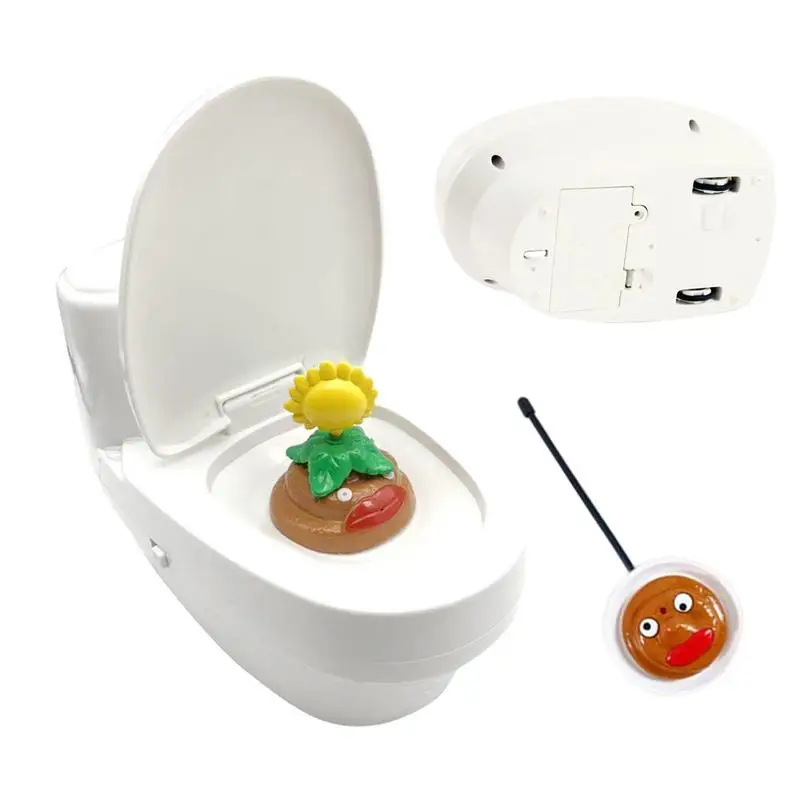 Squirt Toilet Toys Remote Control Prank Closestool Water Spray Gag Joke Gift Funny Mini Rechargeable Toilet Toy For Kids Women shark spray water children prank novelty table game joke stress reliever interactive toy for kids educational funny gift