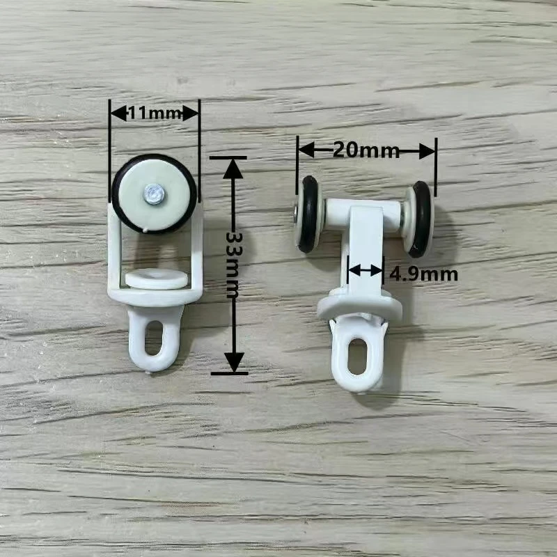 Description Picture 6 of item60PCS plastic silent curtain track pulley old-fashioned straight track curved rail hook slide rail window decoration hardware