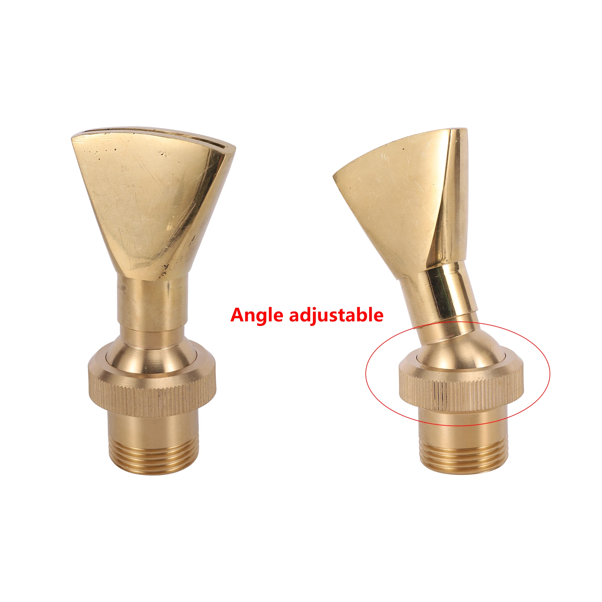 Fountain Nozzles Brass Fan Shaped Fountain Nozzle 1/2" 3/4" 1" 2" Thread Garden Pool Fountain Head Duck Tail Jet Sprinkler Park Landscape Decor