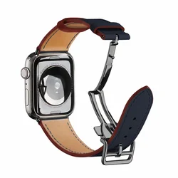Premium Genuine Leather Watch Strap - Elegant Wristband for 44mm 45mm 46mm 49mm (Color 13)