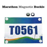4 Pcs Marathon Bib Holders, Magnetic, Running Triathlon Buckle Number, Snap for Running Waist Packs Sports and Outdoor Marathons 1