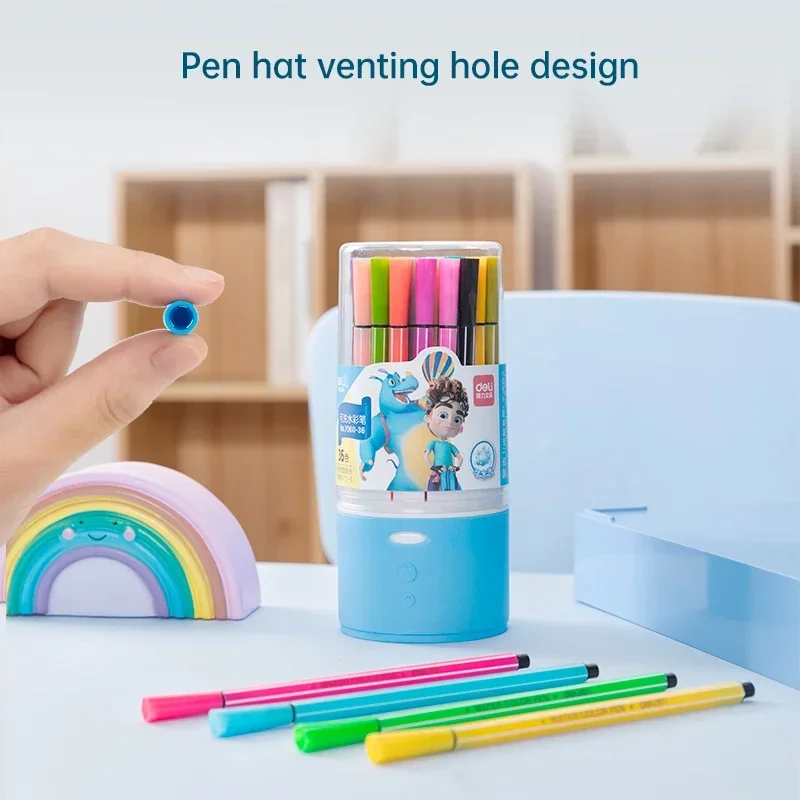 Washable Watercolor Pen Deli 48 Color Set for Art Painting