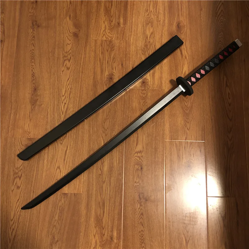 Cosplay rengoku kyoujurou fogo branco sowrd demônio slayer espada arma  kimetsu não yaiba ninja faca madeira prop modelo brinquedo 80cm 1:1