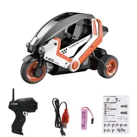 RC Motorcycle Stunt Drift Remote Control Tricycle With LED Light High Speed 15KM/H 360° Rotation Electronic Motorbike For Boys 1
