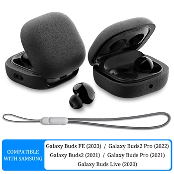 Custodia protettiva per Samsung Galaxy Buds Pro/Buds2 Pro/Buds FE/Buds Live/Buds2, custodia protettiva alla moda con cordino