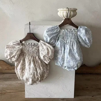 Floral Cotton Baby Girl Romper 1