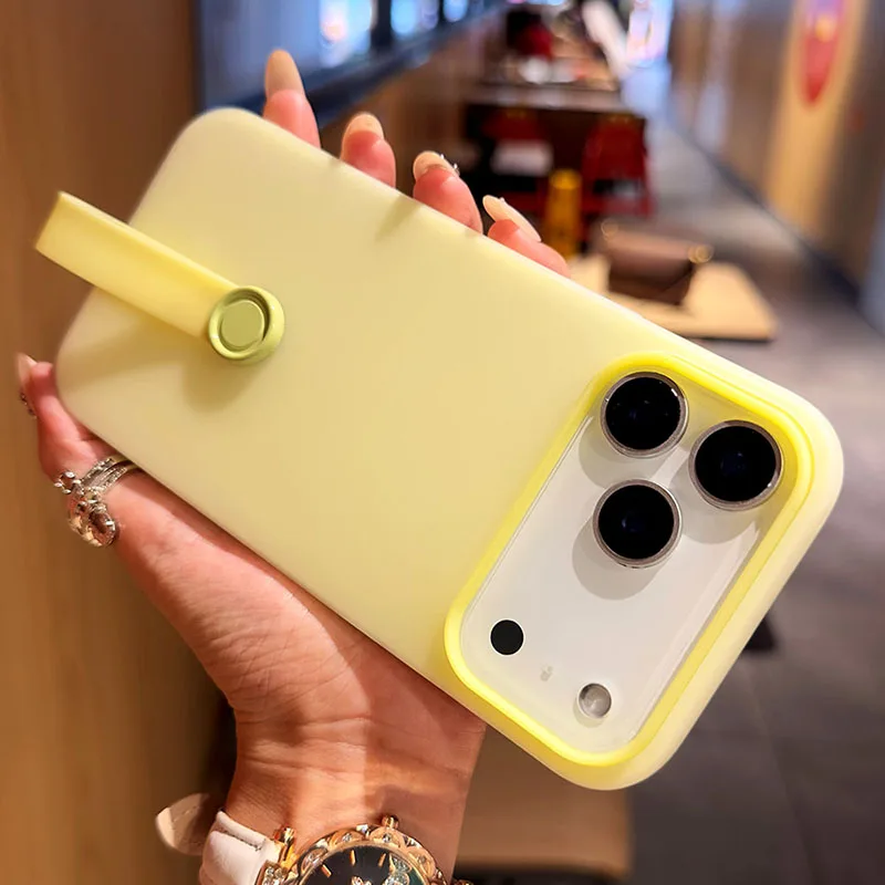 Dual-Function Jelly Phone Case with Wrist Strap Lanyard